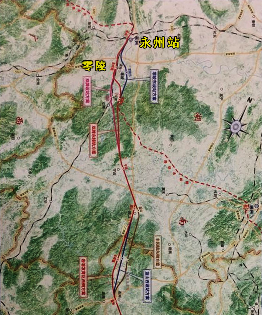 永州站铁路规划在这张图里面