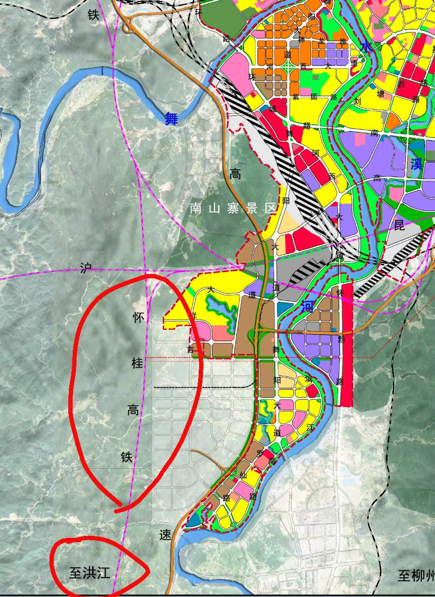 2020年怀化市规划图,怀化枢纽总平面布置示意图