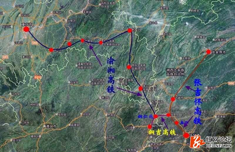 张吉怀高铁线路图片