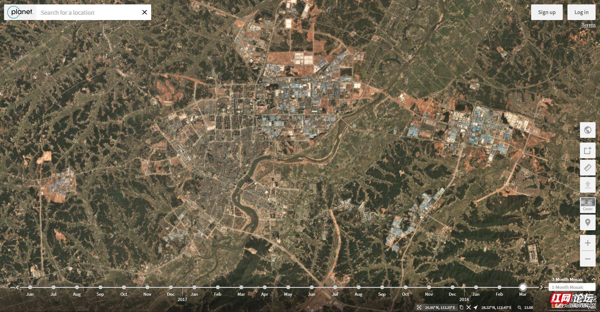 宁乡高清卫星地图图片