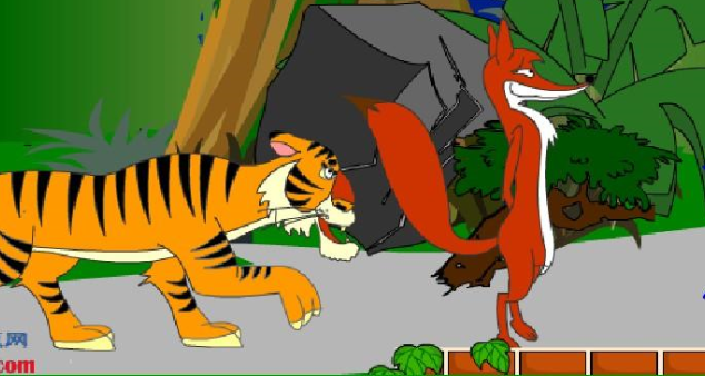 狐狸和老虎简笔画图片