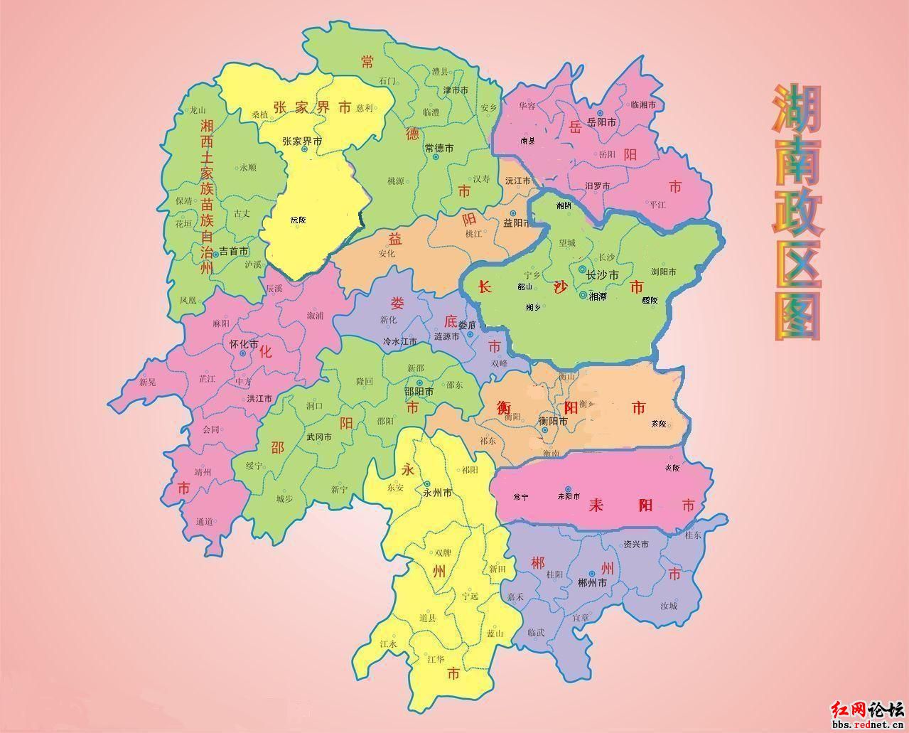 湖南省县域地图图片