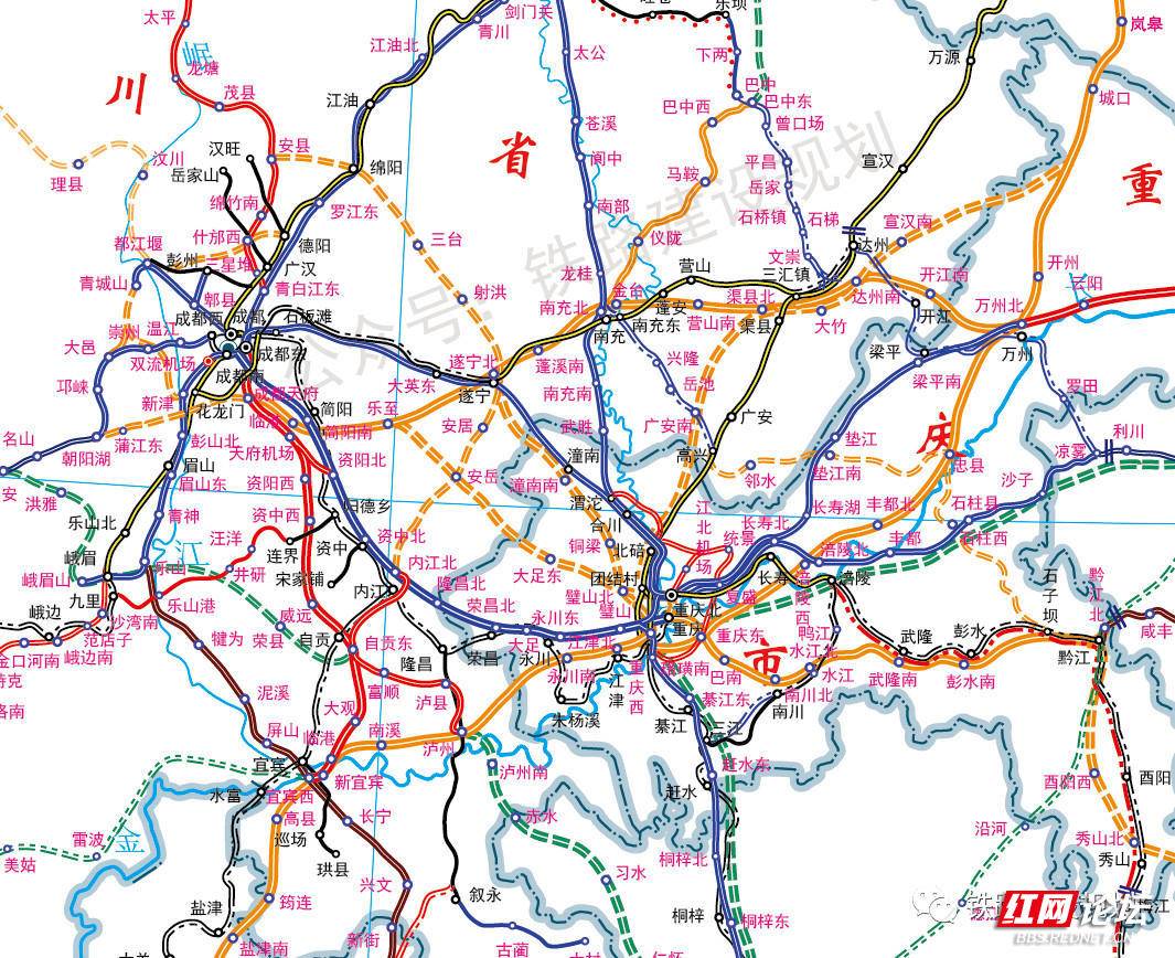 重庆市高铁线路图高清图片