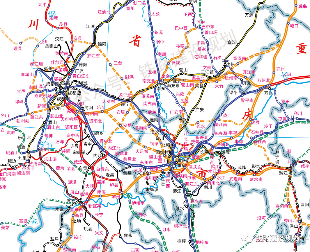 重庆高铁规划区县图图片